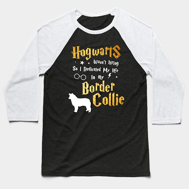 Border Collie Baseball T-Shirt by dogfather